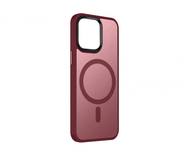 Чехол Metal Buttons with MagSafe Colorful для iPhone 15 Pro Max /red/